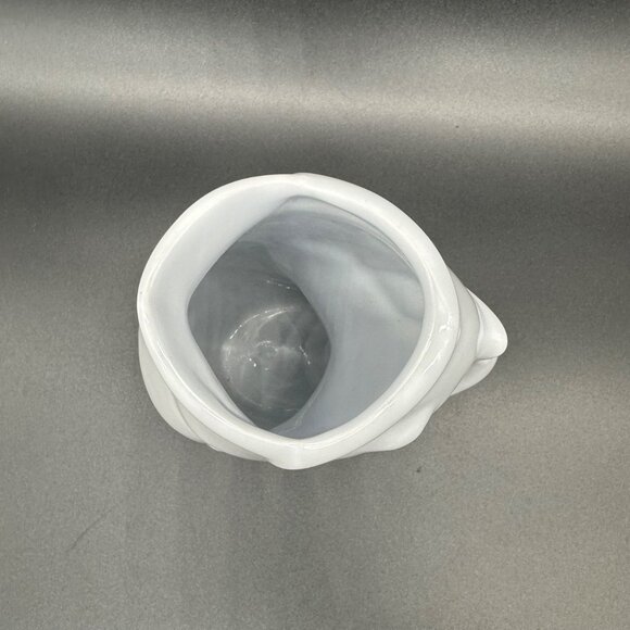 Gurgle Pot Koi Fish Pitcher 2006 White Ceramic Jug Figural Nautical 6.5 Inch - Picture 6 of 9